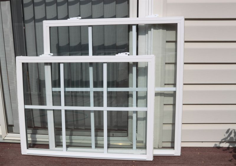 Modern awning windows on a house